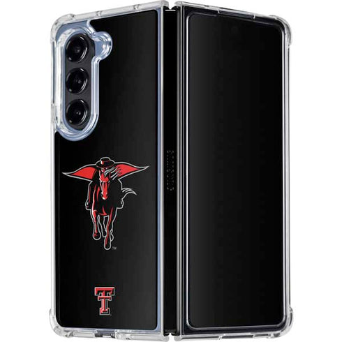 Texas Tech University Red Raiders Logo Galaxy Z Fold5 5G Clear Case